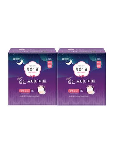좋은느낌 오리지널 입는 오버나이트 중형 8매 x 2팩