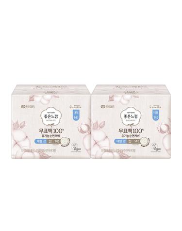 좋은느낌 무표백 유기농순면 대형 14매 x 2팩