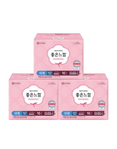 좋은느낌 오리지널 울트라슬림 대형 16매 x 3팩