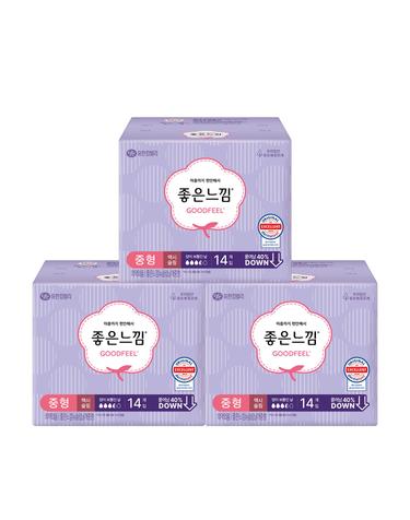 좋은느낌 오리지널 맥시슬림 중형 14매 x 3팩