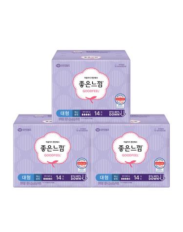 좋은느낌 오리지널 맥시슬림 대형 14매 x 3팩