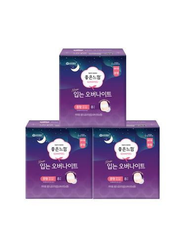 좋은느낌 오리지널 입는 오버나이트 중형 8매 x 3팩