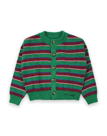 보보쇼즈 키즈 틱탁토 스트라이프 가디건(그린) B225AC115 991