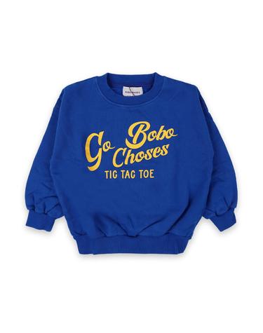 보보쇼즈 키즈 틱택토 프린팅 맨투맨(오션블루) B225AC028 421