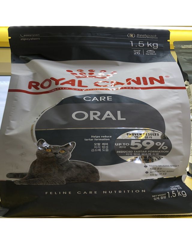 로얄캐닌 로얄캐닌 오랄 케어 고양이 반려묘 캣 사료 1.5kg 착용컷