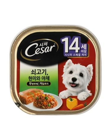 노령견 주식 습식 캔 100g 1P 강아지 시저 시니어