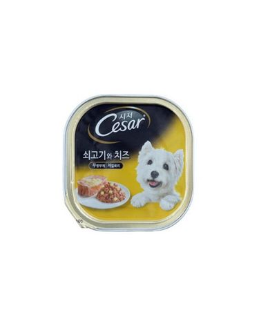 시저 강아지 간식사료 쇠고기와치즈 100g