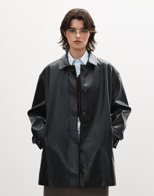 수아레 우먼 (우먼)모노 레더 카코트 착용컷