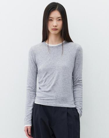 (우먼)데일리 울 텐셀 롱 슬리브 멜란지