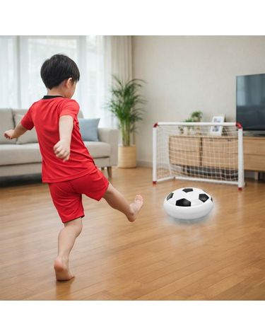 [보리보리] 실내용 축구 게임 공중부양 호버 축구공 에어킥 LED 조명 안전 범퍼 보호 공놀이 장난감