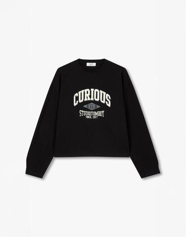 [STUDIO TOMBOY] 큐리어스 그래픽 롱슬리브 티셔츠_블랙 9176122972