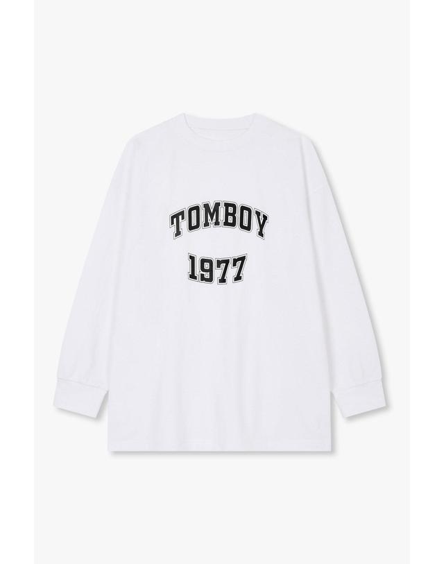 스튜디오 톰보이 [STUDIO TOMBOY] 톰보이 1977 오버핏 티셔츠_오프화이트 91F5422772 착용컷