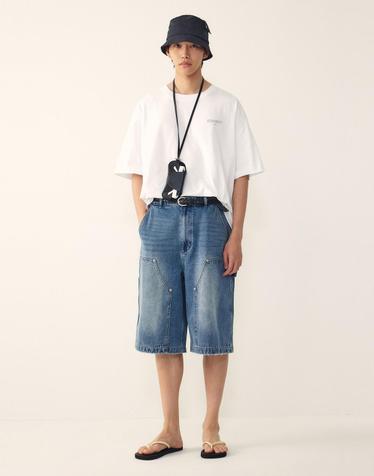 [STUDIO TOMBOY] [MEN] 더블니 버뮤다 데님 팬츠_인디고 91M6262331
