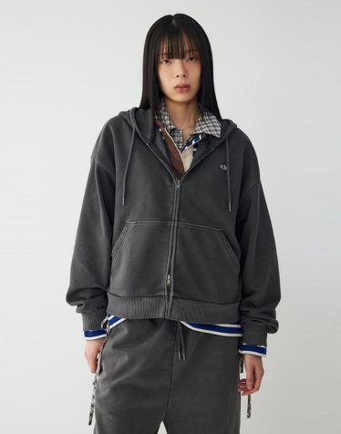 [STUDIO TOMBOY] 가먼트다잉 후디 집업_다크 그레이 9176113974