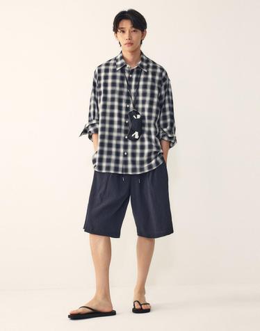 [STUDIO TOMBOY] [MEN] 링클 스트링 하프 팬츠_네이비 91M6231051