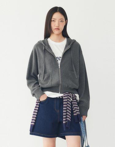 [STUDIO TOMBOY] 포켓 포인트 후드 집업 가디건_멜란지 다크그레이 9176351972