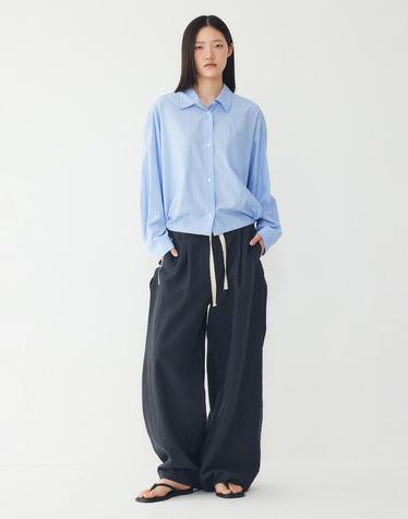 [STUDIO TOMBOY] 턱 디테일 밴딩 슬랙스_챠콜 9106231551