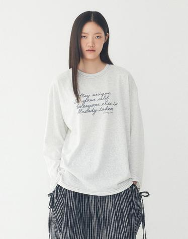 [STUDIO TOMBOY] 빈티지 레터링 티셔츠_라이트 그레이 91F6322772
