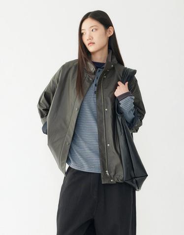 [STUDIO TOMBOY] 하이넥 신세틱 레더 점퍼_다크 브라운 9176361971