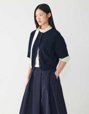 [STUDIO TOMBOY] [리오더] 반팔 투웨이 가디건_다크 네이비 9106251203