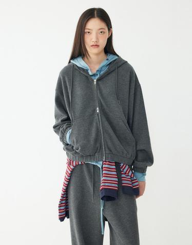 [STUDIO TOMBOY] 소프트 터치 후드 집업_챠콜 9176413981