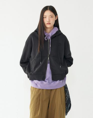 [STUDIO TOMBOY] 소프트 터치 후드 집업_블랙 9176413981