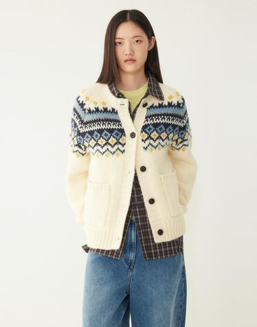 [STUDIO TOMBOY] 페어 아일 가디건_크림 91F6451781