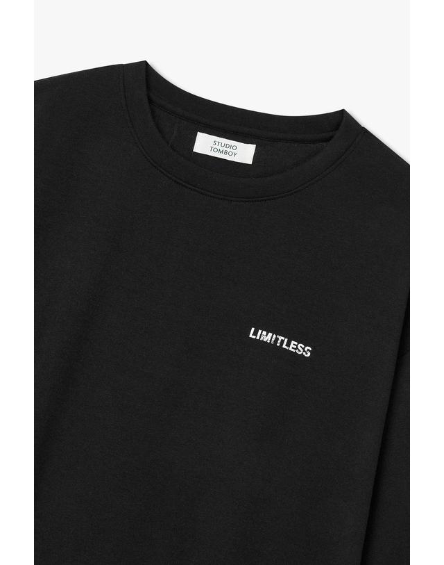 스튜디오 톰보이 [STUDIO TOMBOY] LITMITLESS 양면 그래픽 티셔츠_블랙 9176222987 착용컷