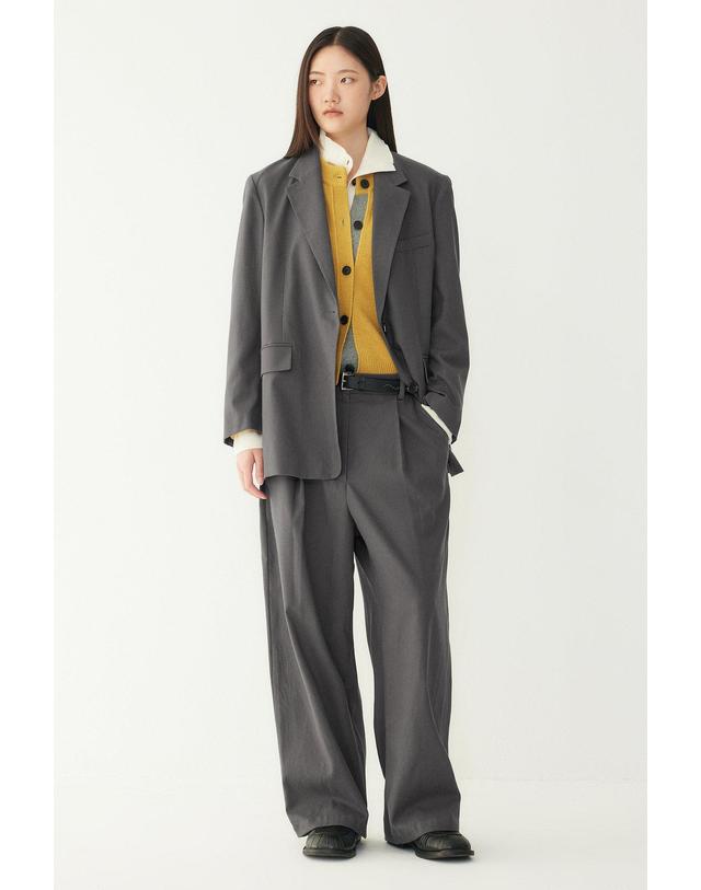 스튜디오 톰보이 [STUDIO TOMBOY] 오버핏 셋업 자켓_챠콜 9106312552 착용컷