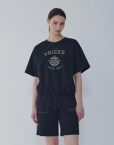 [VOICE OF VOICES] 엠브로이더리 투웨이 티셔츠_블랙 7156240008
