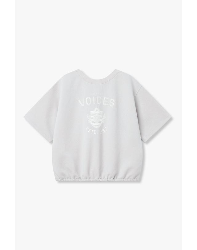 보브 [VOICE OF VOICES] 투웨이 엠브로이더리 티셔츠_라이트 그레이 7156340801 착용컷