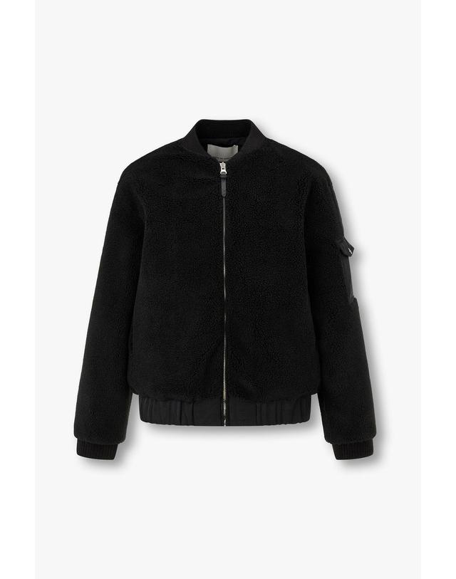 보브 [VOICE OF VOICES] 플리스 블루종 점퍼_블랙 7156420003 착용컷
