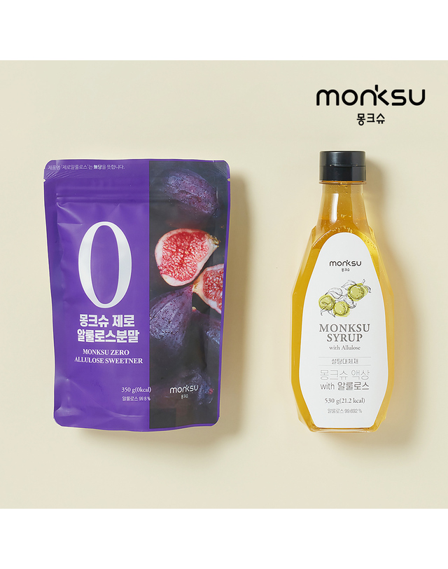 몽크슈 [몽크슈] 알룰로스 선물 세트_액상530g+제로분말350g 착용컷