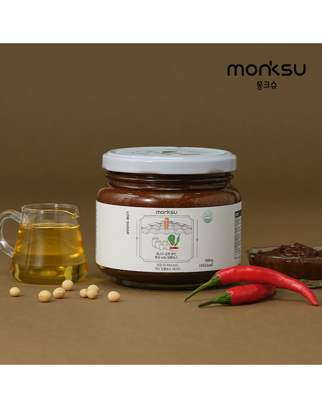 몽크슈 [몽크슈] 저당 무설탕 알룰로스 순창 전통 쌈장 500g 착용컷