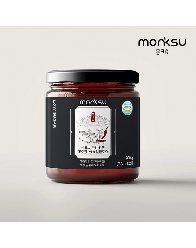 몽크슈 [몽크슈] 저당 알룰로스 순창 전통 고추장 200g 착용컷