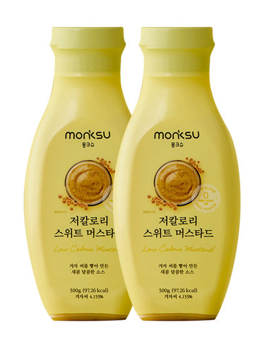 몽크슈 저당 저칼로리 새콤달콤 스위트 머스타드소스 300gx2