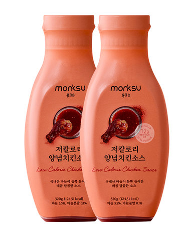 몽크슈 저당 저칼로리 매콤달콤 양념치킨소스 320gx2