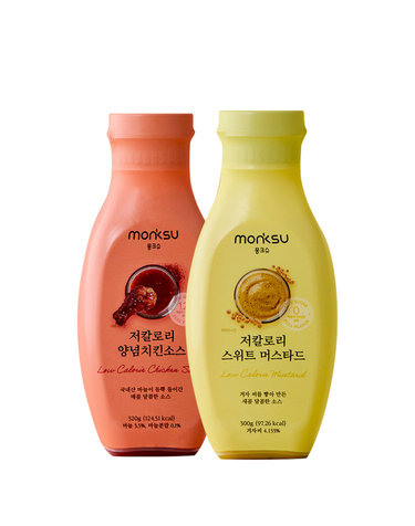 몽크슈 저당 저칼로리 양념치킨소스 320g+머스타드 300g