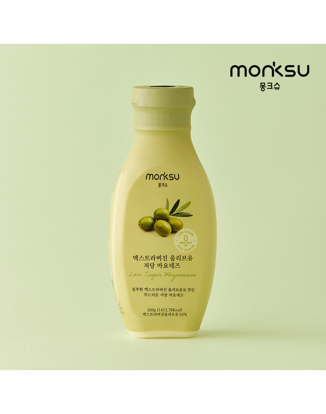 몽크슈 [몽크슈] 엑스트라버진 올리브유 저당 저칼로리 마요네즈260g 착용컷
