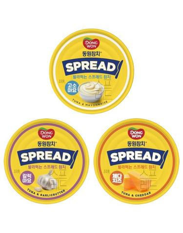 [동원] 동원참치 스프레드 고소마요 100g 4캔 + 갈릭마요 100g 4캔 + 체다치즈 100g 4캔