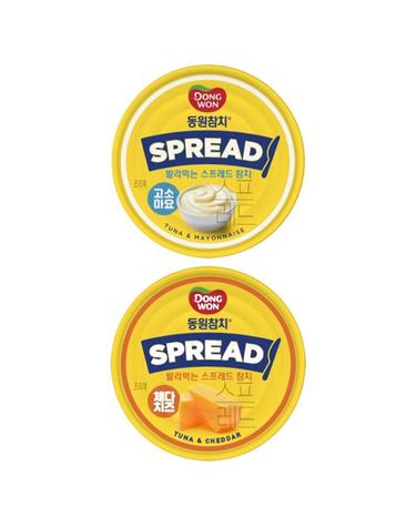 [동원] 동원참치 스프레드 고소마요 100g 4캔 + 체다치즈 100g 4캔