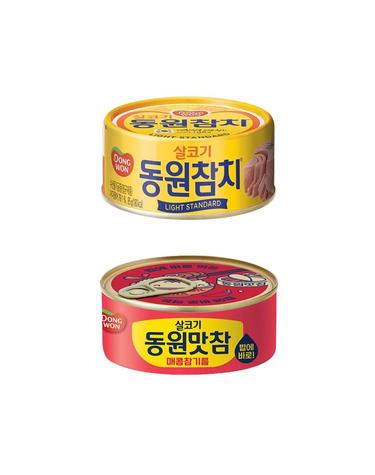 [동원] 라이트 스탠다드 참치 85g 10캔 + 맛참 매콤참기름 참치 90g 4캔