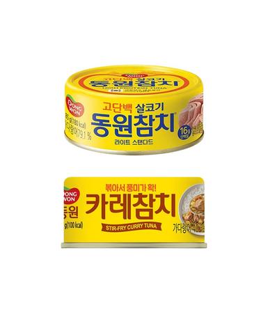 [동원] 라이트스탠다드 참치 85g x 6캔 + 카레참치 90g x 6캔 [2607]