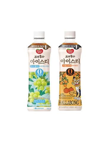 [동원] 보성홍차 아이스티 제로 샤인머스캣 500mL 12개 + 한라봉 500mL 12개