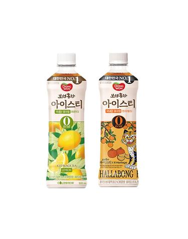 [동원] 보성홍차 아이스티 제로 레몬 500mL 12개 + 한라봉 500mL 12개