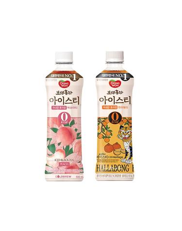 [동원] 보성홍차 아이스티 제로 복숭아 500mL 12개 + 한라봉 500mL 12개