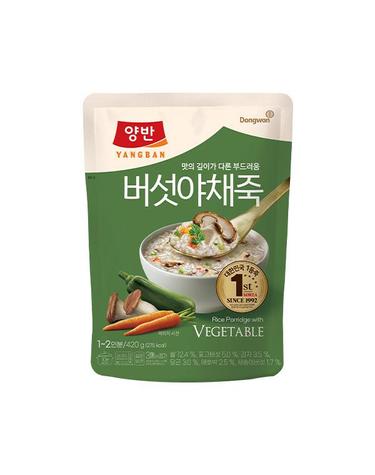 [동원] 양반 NEW 버섯 야채죽 420g (파우치) x 6개
