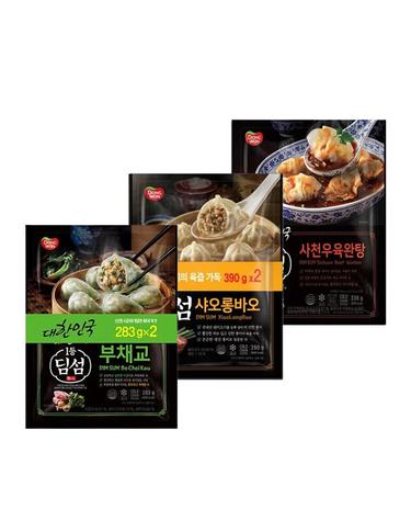 [동원] NEW 딤섬 샤오롱바오 390g 2봉 + 부채교 283g 2봉 + 사천우육완탕 336g 2봉