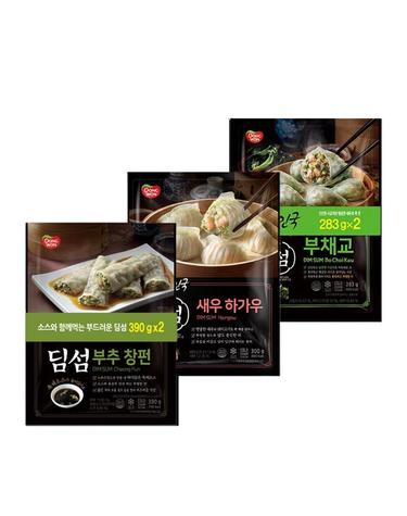 [동원] NEW 딤섬 새우하가우 300g 2봉 + 부추창펀 390g 2봉 + 부채교 283g 2봉