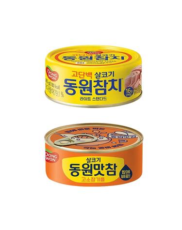 [동원] 라이트스탠다드 참치 85g x 10캔 + 맛참 고소참기름 참치 90g x 4캔 [2607]